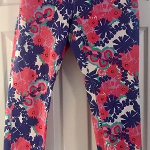 Lilly Pulitzer Worth Skinny Mini Floral Jeans 14